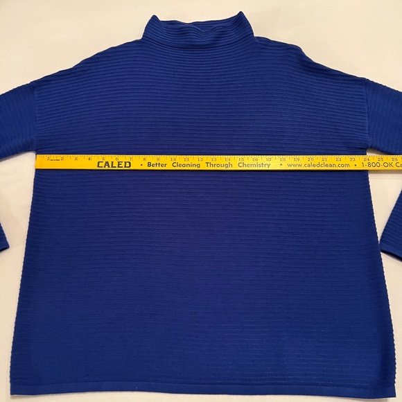 French Connection Lena Funnel Neck Pullover Sweater Royal Blue Sz M - Picture 8 of 12